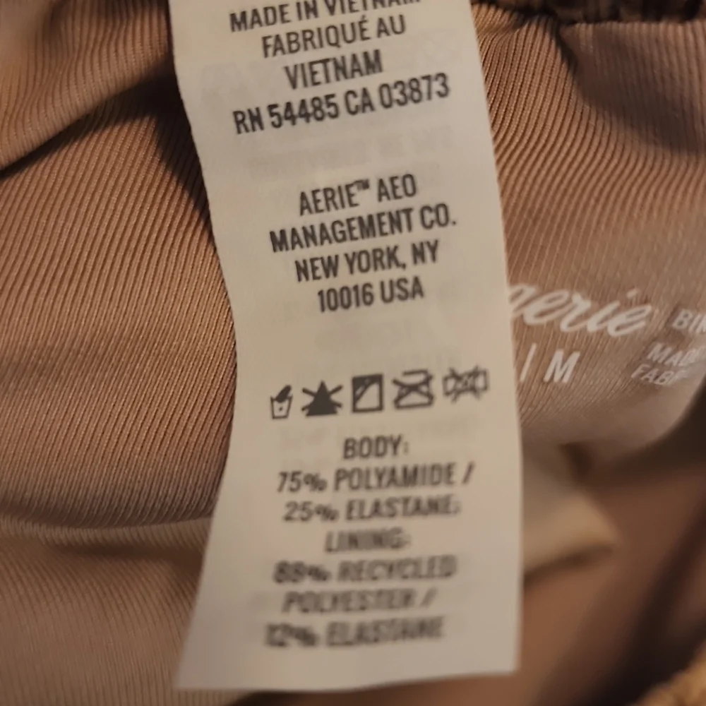 New Aerie Animal Print Bikini Bottoms Neutral Tan Ribbed Texture